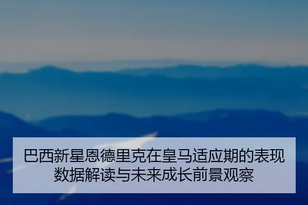 巴西新星恩德里克在皇马适应期的表现数据解读与未来成长前景观察